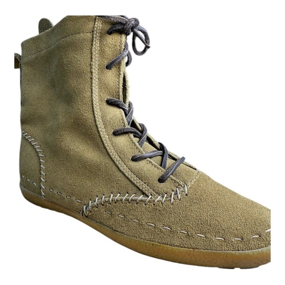 KEDS VintageTan Brown Suede High Top Ankle Moccasin Boots Rare Vintage US 8 EU39 - Picture 6 of 10